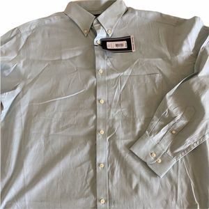 Roundtree & Yorke NWT men’s aqua dress shirt sz L